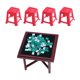 thumbnail image 1 of Juego de Mahjong en miniatura a escala 1:12. Juego de mesa de Mahjong en miniatura. Escritorio en miniatura hecho a mano. Silla de mesa de mahjong, 1 of 9