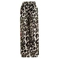 thumbnail image 5 of Arlun Women's Cheetah Print Wide Leg Baggy Pants Y2k Side Splicing Design Elastic Drawstring High Wais Casual Pant Loose Lightweight Comfy Streetwear Leopard Trousers White XL, 5 of 6