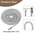 thumbnail image 2 of Cadena de Bolas de Acero Inoxidable Uxcell 2.4mm 31.5" Longitud Collar de Cuentas para Hombres y Mujeres, 2 of 7