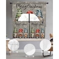 thumbnail image 2 of Grey Christmas Swag Curtains for Living Room/Bedroom Windows, Winter Gnomes Snowflake Cartoon Funny Kitchen Curtains and Valances Set 36 Inch Length, Light Filtering Swags Valance Curtain Panels, 2 of 5