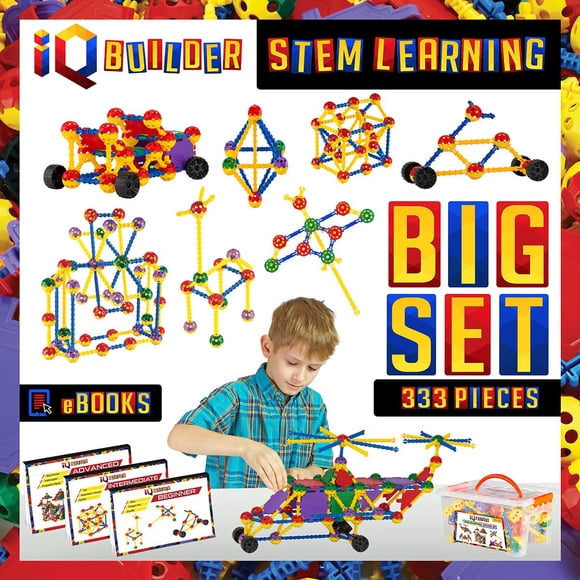 IQ BUILDER | STEM Learning Toys | Creative Construction Engineering | Fun Educational Building Blocks Set for Boys & Girls Ages 5-10 | for Kids