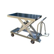 Vestil Manufacturing AIR-1750-PSS 20 x 39.5 in. Air Hydraulic Stainless Steel Cart, 1750 lbs