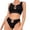 Black, variant on Women Lingerie Set Hollow Out Rhinestone Decor Stretch Two Piece Outfit Breathable Perfect For Honeymoon Anniversary Bedroom Romantic Night Occasions