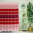 thumbnail image 2 of Shower Curtain, Abstract Gradient Red White Stripes Waterproof Shower Curtain Set with Hooks for Bathroom Showers,Stalls and Bathtubs,36x72In Ombre Modern Art, 2 of 9
