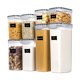 thumbnail image 1 of Ganfancp 8-Piezas de Almacenamiento de Cocina Fácil de Hebilla de Plástico Recipiente de Almacenamiento de Depósito, Grano y Varios Granos Caja de Plástico Artículos En Liquidación 8* Tarros de Almac, 1 of 7