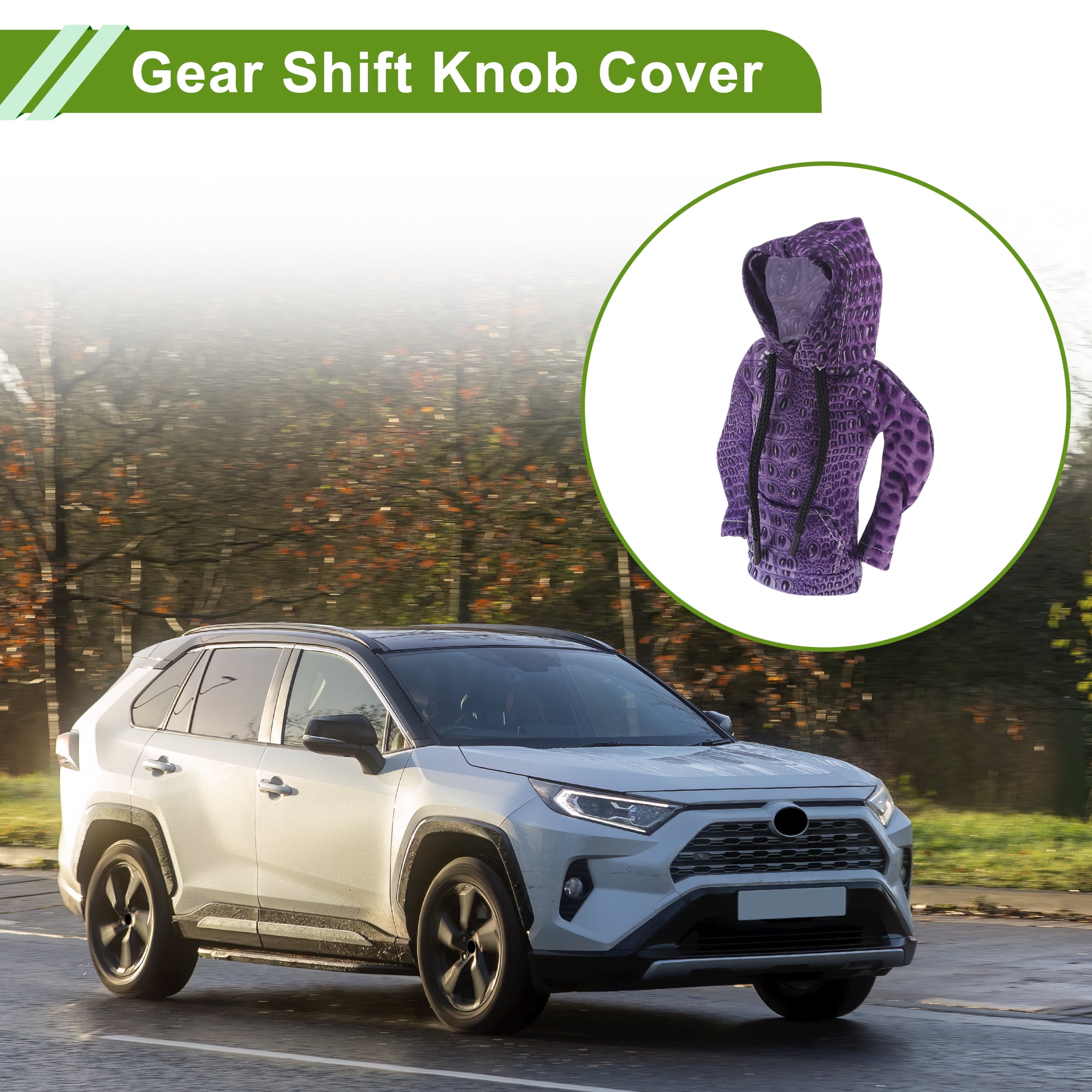 Unique Bargains Gear Shift Knob Cover Decoration Stick Handle Protector 6.3"x5.12"