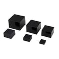 thumbnail image 3 of 6x Soportes para buffet Cajas cúbicas de fondo hueco para dulces de escritorio Reutilizables Apilables Negro, 3 of 9