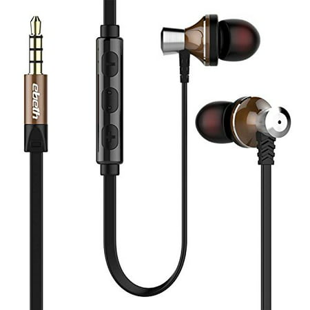 Headphones In-Ear Earbuds Earphones, 3.5mm Metal Housing Best Wired Bass Stereo Headset Built-in Mic/Hands-free/Volume
