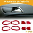 thumbnail image 3 of Recubrimiento del Tazón del Mango de la Puerta Interior para Jeep Renegade 2015-2023 Marco de Decoración del Mango de la Puerta Interior Rojo ABS 4 Pzs, 3 of 6