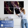 thumbnail image 5 of Marble 8 Pack Art Acoustic Panels Sound Absorbing Abstract Dark Marble Texture Burgundy Black Purple Gold Accents Decorative Soundproof Wall Panels Self Adhesive for Nursery Game Room Bedroom 48"x32", 5 of 7