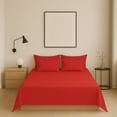 thumbnail image 2 of Juego de Sábanas Microfibra Suave Color Rojo Talla King Size | Juego 4 Piezas Ajustables y Resistentes Kyuden Home, 2 of 5