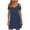 Navy, variant on QIUOMBBP Womens Summer Mini Dress Short Sleeve Cold Shoulder A Line Sundress Loose Casual Loungewear Dresses Green XXL