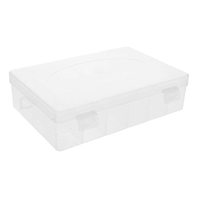 Baking Tool Organizer Box for Storage with 24 Compartments Clear Plastic Container