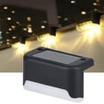 thumbnail image 1 of Luces de cubierta, luces solares para escalones de decoración exterior, plástico ABS duradero, energía solar, impermeable IP67, fácil instalación con tornillos o cinta de doble cara para terraza,, 1 of 6