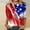 Red, variant on Alllist Spring Tops for Women 2024 American Flag Crew Neck 3/4 Sleeve T-Shirts Summer Blouses