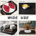 thumbnail image 6 of Coffee Mat, Dish Drying Mat, Coffee Bar Mat for Kitchen Counter Coffee Bar Accessories Decor Fit Under Coffee Maker, Coffee Grinder, Espresso Machine, Blender, Dish Drying Rack (Black), 6 of 6