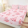 thumbnail image 3 of Homewish Pink Christmas Tree Girl Twin Sheet Sets 3pcs,Happy Xmas Snowflake Twin Fitted Sheet Microfiber,Dreamy Princess Breathable Flat Sheet,Super Cozy Room Decor, 3 of 7