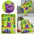 thumbnail image 2 of ERK 1Pcs Couverture Douillette à Thème Chat pour Adultes Enfants Canapé Lit Sofa Jeté Chaud, 2 of 4