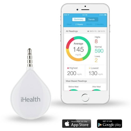 iHealth Diabetic Starter Kit with Glucose Meter and 100 Test Strips