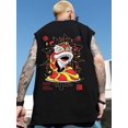 thumbnail image 3 of Chaleco de danza del león de dibujos animados para hombre, camiseta sin mangas de gran tamaño de hip hop, camisetas sin mangas con estampado gráfico de verano 2024, ropa Y2K, 3 of 5