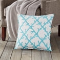 thumbnail image 2 of Greendale Home Fashions 20" x 20" Turquoise Lattice Cotton Canvas Decorative Pillow, 2 of 4