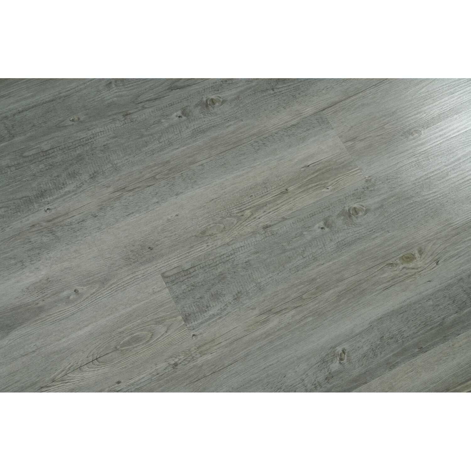 Elegant Kitchen & Bath LVFGRY03-7-7-V2 7 x 48 x 7 mm 20 Mil Luxury Vinyl Flooring, Ash Grey