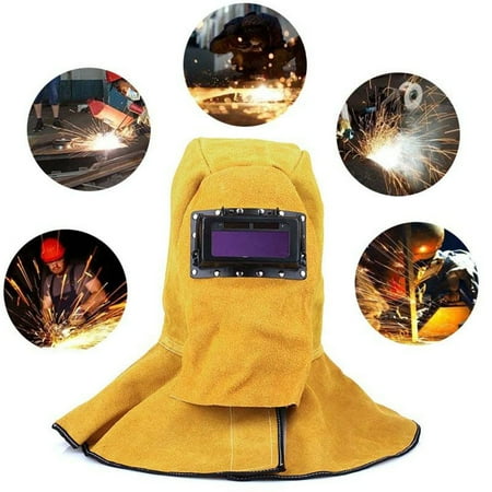 

High temperature spatter proof cowhide welding helmet welder Tig Mig hood