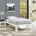 thumbnail image 2 of Hawthorne Collections Modern Metal Twin Platform Bed in White, 2 of 5