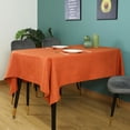 thumbnail image 3 of Rectangle Table Cloth Oil-Proof Spill-Proof Water Resistant Tablecloth Wrinkle Free Anti-Scratch Dining Table Cover Birthday Party Kitchen Tabletop Decor, Orange, 140*180cm, 3 of 4