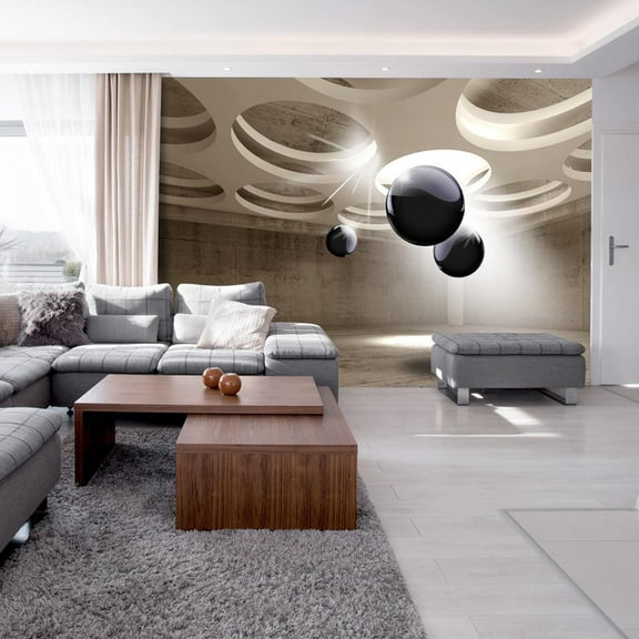 Tiptophomedecor 3D Illusion Wallpaper Wall Mural - Geometric Glare