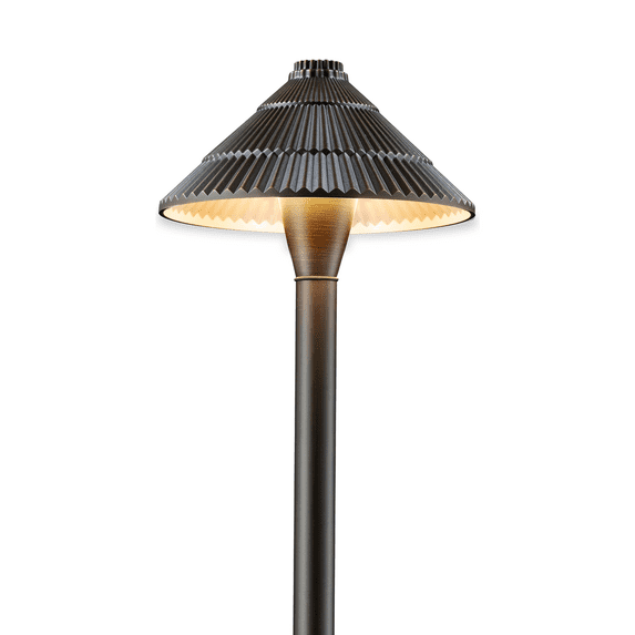 Gardenreet Brass Low Voltage Pathway Lights, 12V Outdoor LED Landscape Path Lights(Umbrella) for Walkway Driveway Garden Yard Without G4 Bulb