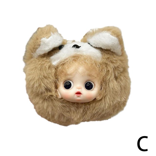 Peach Ball Animal Ball Fruit Ball Plush Mobile Phone Back Clip Lanyard Strap Removable Cartoon Portable Buckle