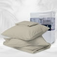 thumbnail image 1 of Color Sense Cotton Rich Bedsheet Set , 800 Thread Count Wrinkle Resistant, Quick Dry, Soft & Smooth 4-Piece Set King Beige, 1 of 4