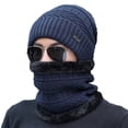 thumbnail image 5 of Gorro de invierno para hombre, cálido gorro de punto, moda coreana, gorro de algodón para jóvenes, protección para los oídos a prueba de frío, gorro de lana con forro polar para hombre, 5 of 5