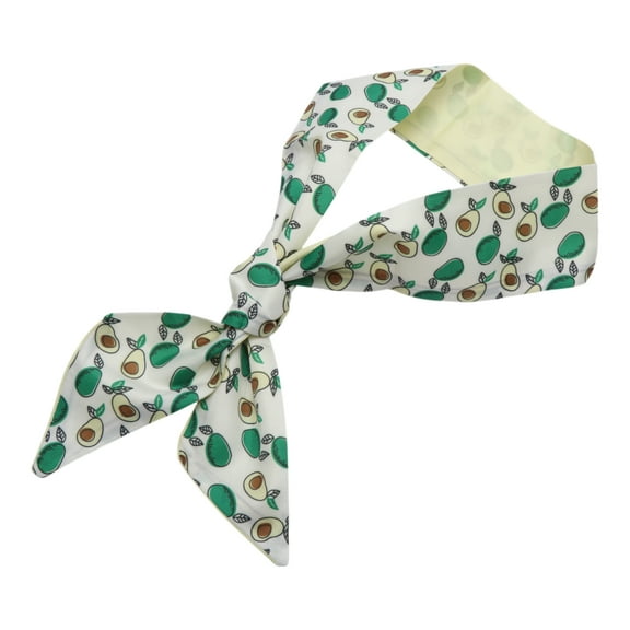 Unique Bargains 1 Pc Headband Long Ribbon Hairband for Women Green