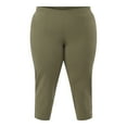 thumbnail image 5 of JMS Just My Size by Hanes Women's Plus Snap Hem Pull On Cropped Pants, 23" Inseam, Sizes 0X-4X, 5 of 5