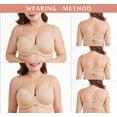 thumbnail image 3 of Exerin Women's Multiway Strapless Bra Full Figure Underwire Contour Beauty Back Plus Size Bra(Beige,40D), 3 of 6