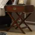 thumbnail image 2 of Weston Home Modern End Table with X-Base Legs and Drawer, Espresso, 2 of 5