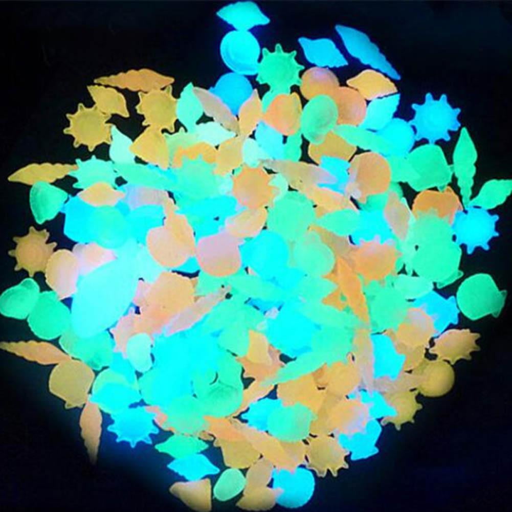 Lot De 50 Pierres Lumineuses Phosphorescentes – Galets Brillants Dans Le Noir Pour Déco Jardin, Aquarium, Fête