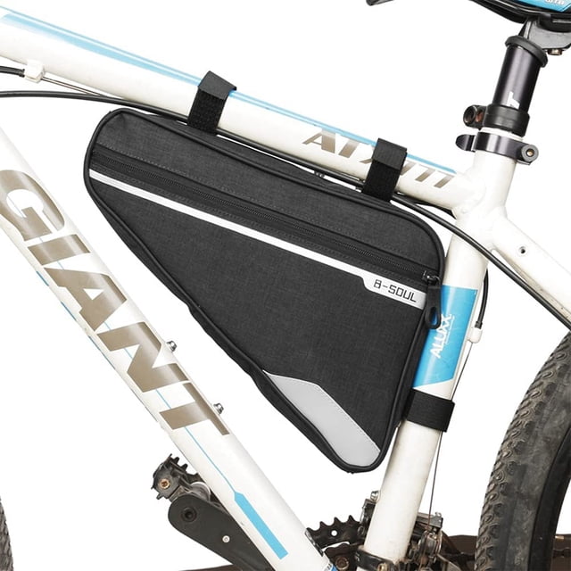 ZHAOCHENG Bolsa impermeable para cuadro de bicicleta, bolsa triangular, bolsa para sillín con cuadro de tubo de bicicleta, almacenamiento reflectante impermeable para llaves, herramientas, reparación