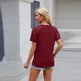 thumbnail image 3 of Fjuchai Womens Soft T-Shirt for Female Cotton Solid Color Short Sleeve Tees Summer Pullover Shirt S-XXL, 3 of 9