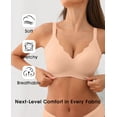 thumbnail image 3 of MINTREUS Womens No Underwire Bras Comfort Seamless Push Up Bra Full Coverage Lift Bralette Everyday Tshirt Bra V Neck Scalloped Bras, 3 of 7