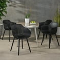 thumbnail image 5 of GDF Studio Barbados Outdoor Modern Dining Chair, Set of 4, Black, 5 of 11