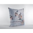 thumbnail image 4 of Amrita Sen Coussin en Suède Peint Paon Gris sur Blanc, 4 of 4