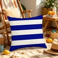 thumbnail image 6 of Striped Throw Pillow Covers,Waterproof Easily Maintain for Indoor Living Rooms Bedrooms Outdoor Courtyards Balconies Blue, 6 of 6