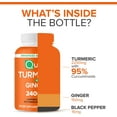 Turmeric + Ginger, 2,400 mg, 105 Capsules (800 mg per Capsule), Qunol