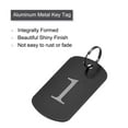 thumbnail image 4 of Etiqueta de clave de metal de aluminio Uxcell, etiqueta de número, etiqueta de identificación con anillo rectangular en blanco para decoración negra 10 piezas, 4 of 5