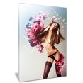 thumbnail image 2 of Femme Aguichant Marron avec Fleurs, 2 of 3