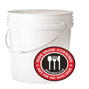 Leaktite 5-Gallon Plastic Pail Cleaning Bucket - Heavy Duty - Single Piece, White — Residential Use, Standard Application