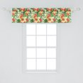thumbnail image 2 of Ambesonne Tropical Window Valance, Exotic Flowers Pattern, 54" X 12", Red Pale Yellow Green, 2 of 3